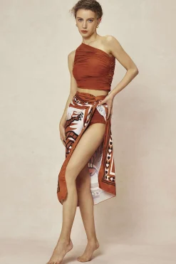 Abstract Print Knot Maxi Skirt
