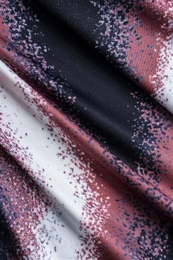 Abstract Print Long Sleeve Maxi Dress
