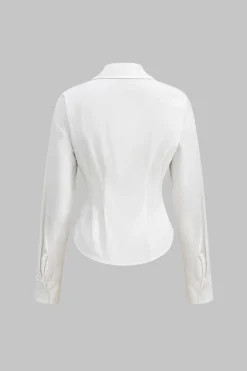 Abstract Print Print Button Long-Sleeve Shirt