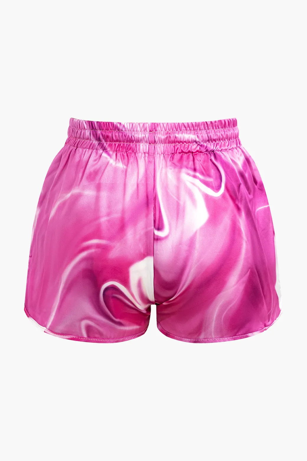 Abstract Print Short Sleeve Shirt And Shorts Set