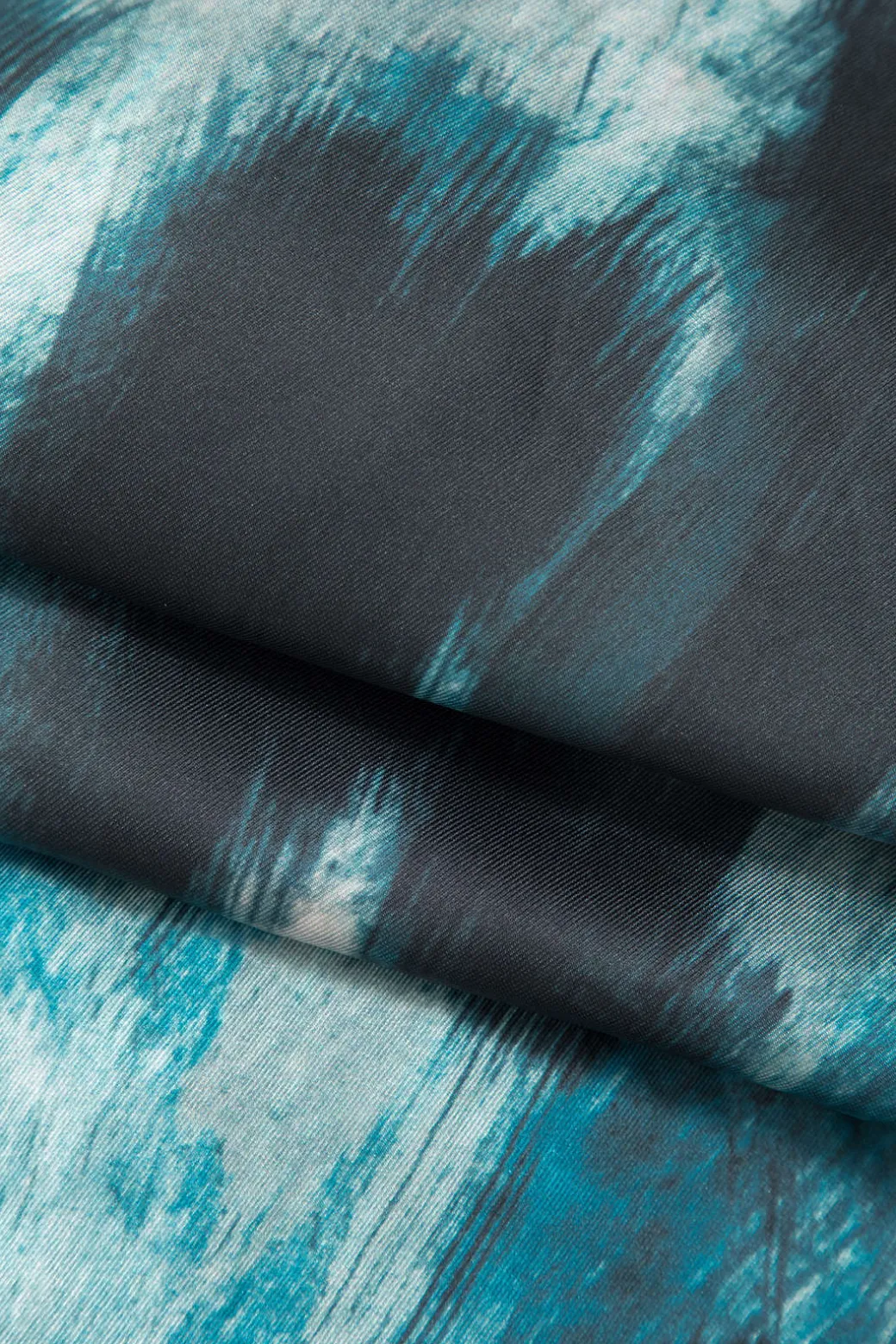 Abstract Print V-neck Button Up Shirt