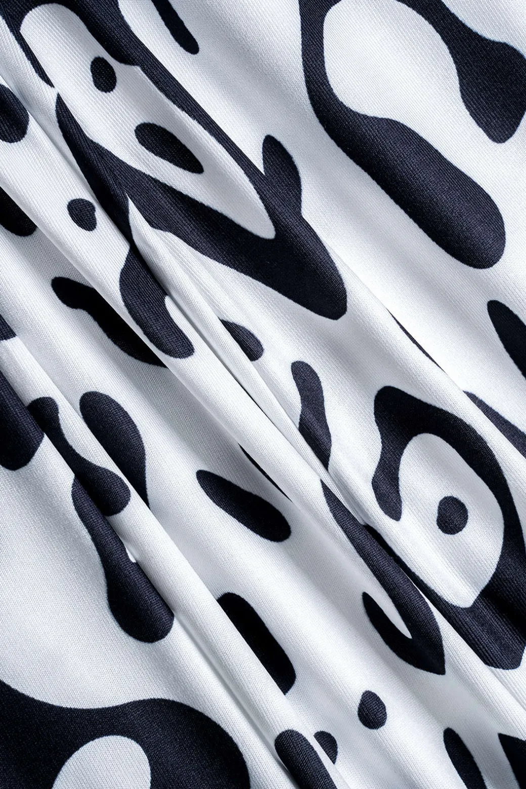 Abstract Print V-neck Sleeveless Maxi Dress