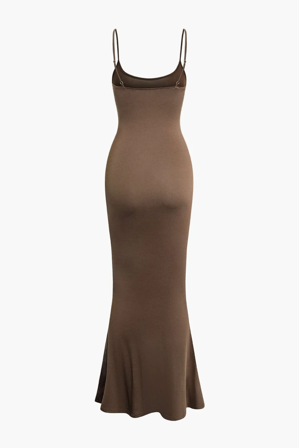 Adjustable Strap Mermaid Maxi Slip Dress