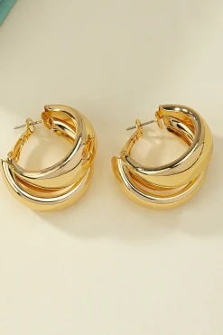 Alloy Geometric Circle Earrings