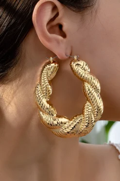 Alloy Twist Retro Earrings