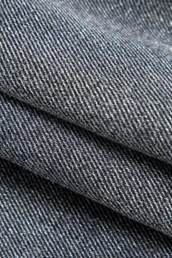 Asymmetric Denim Mini Skirt