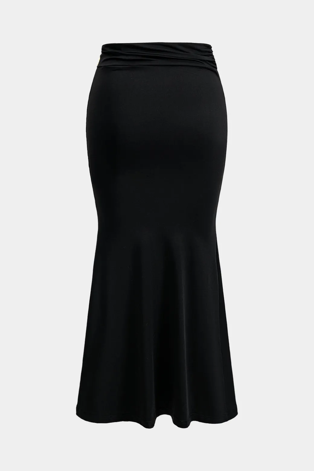 Asymmetric Metal Floral Decor Top And Skirt Set