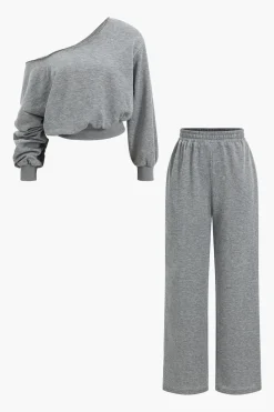 Asymmetric Top And Trouser Set