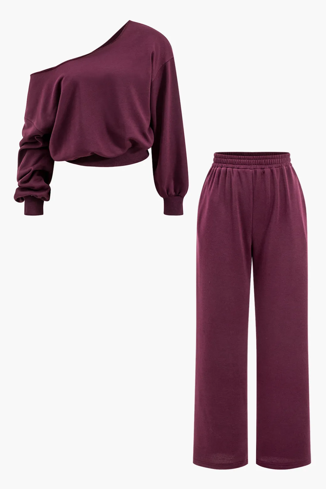 Asymmetric Top And Trouser Set