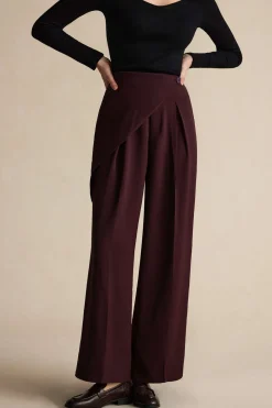 Asymmetric Wide-Leg Pants