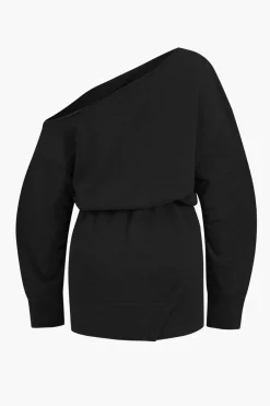 Asymmetrical Long Sleeve Mini Dress