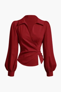 Asymmetrical Long-Sleeve Shirt