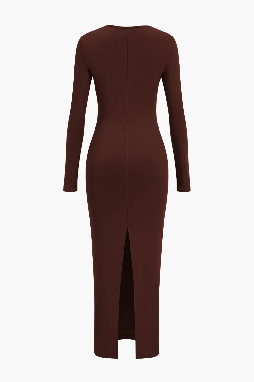 Asymmetrical Neck Slit Maxi Dress
