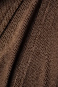 Asymmetrical Neck Slit Maxi Dress