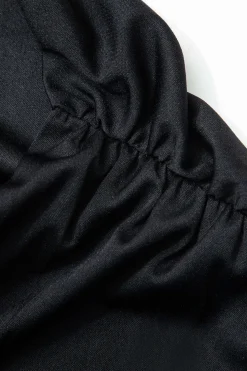 Asymmetrical One Shoulder Ruched Slit Maxi Dress