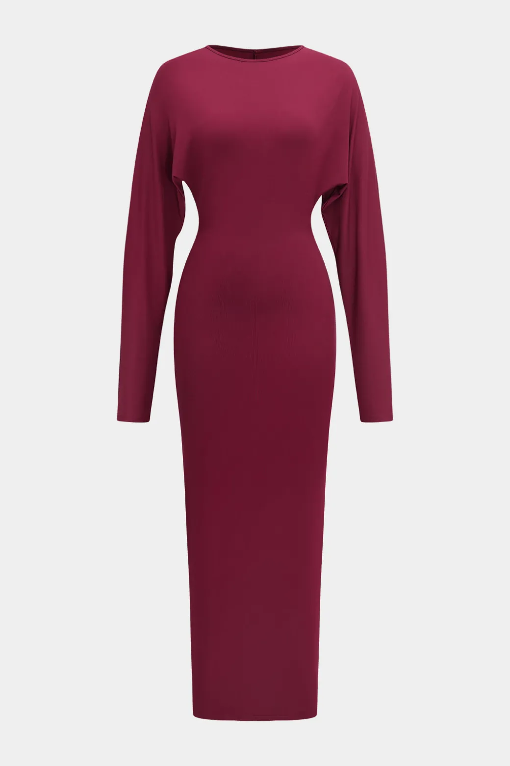Backless Cut Out Long Sleeve Maxi Dress
