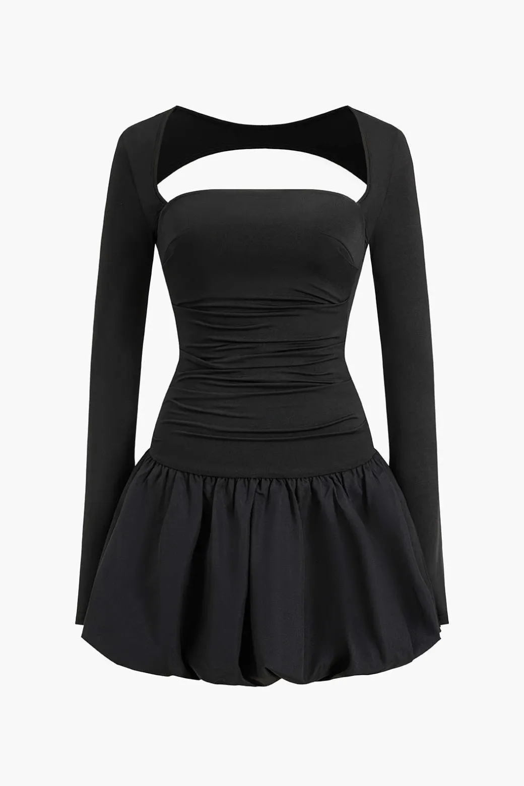 Backless Cut Out Square Neck Mini Dress