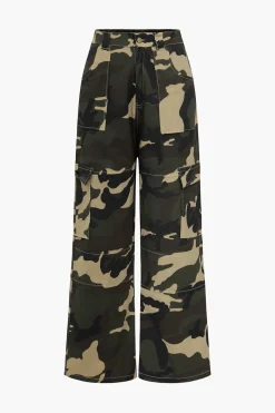 Basic Camo Print Trousers