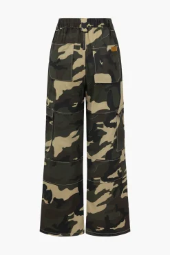 Basic Camo Print Trousers
