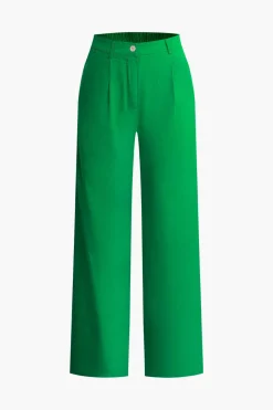 Basic Crop Tank Top And Pants Set