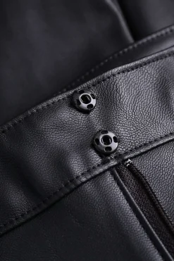 Basic Faux Leather Trousers