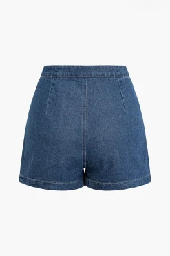 Basic High Waist Denim Shorts