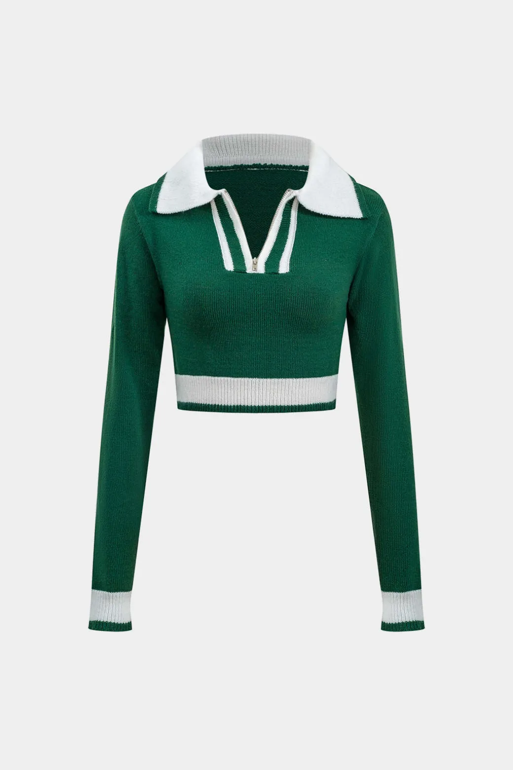 Basic Knit Contrast Skirt Set