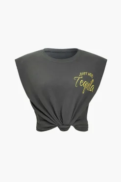 Basic Letter Print T-Shirt