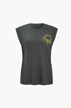 Basic Letter Print T-Shirt