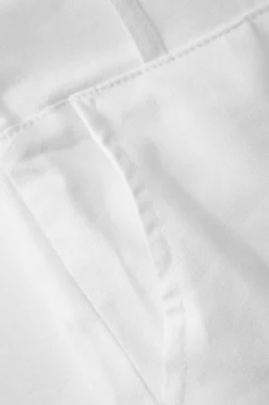 Basic Linen-Blend Straight Leg Pants