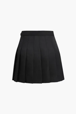 Basic Pleated Mini Skirt