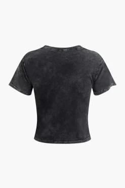 Basic Retro Round Neck T-shirt