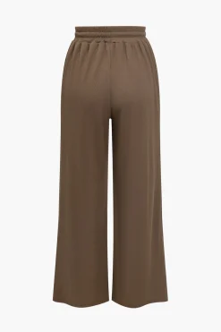 Basic Solid Bodysuit And Trouser Set