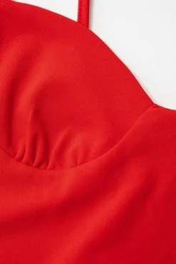 Basic Solid Bustier Slip Mini Dress