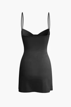Basic Solid Bustier Slip Mini Dress