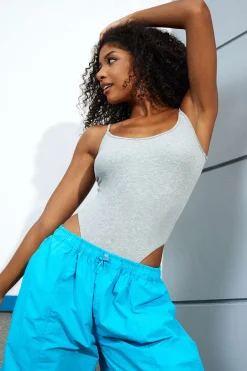 Basic Solid Cut Out Bodysuit