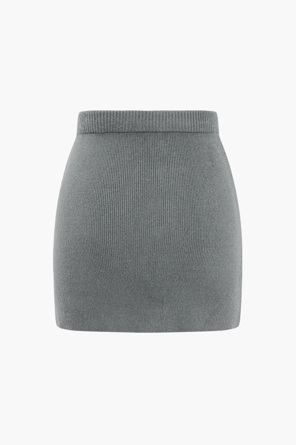 Basic Solid Knit Mini Skirt