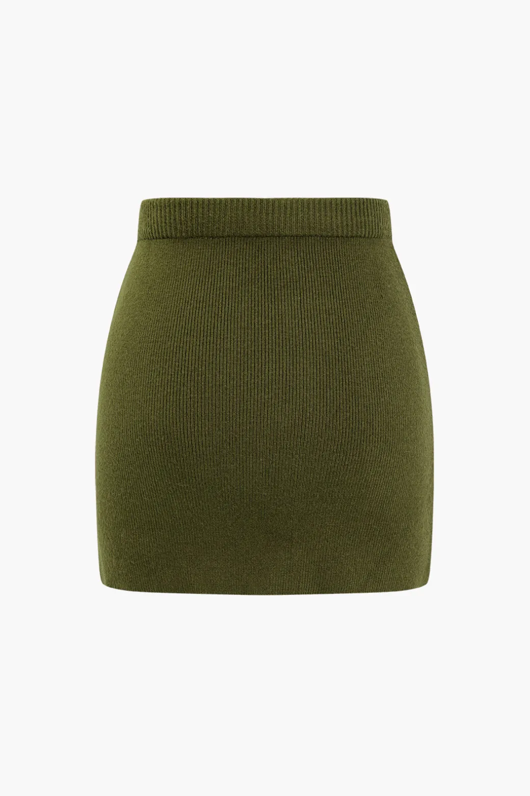 Basic Solid Knit Mini Skirt