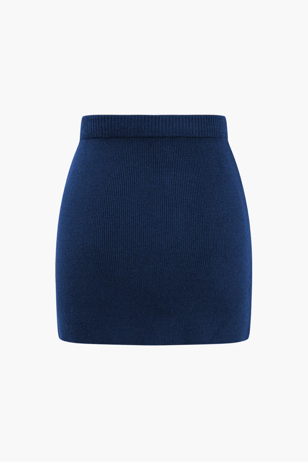 Basic Solid Knit Mini Skirt