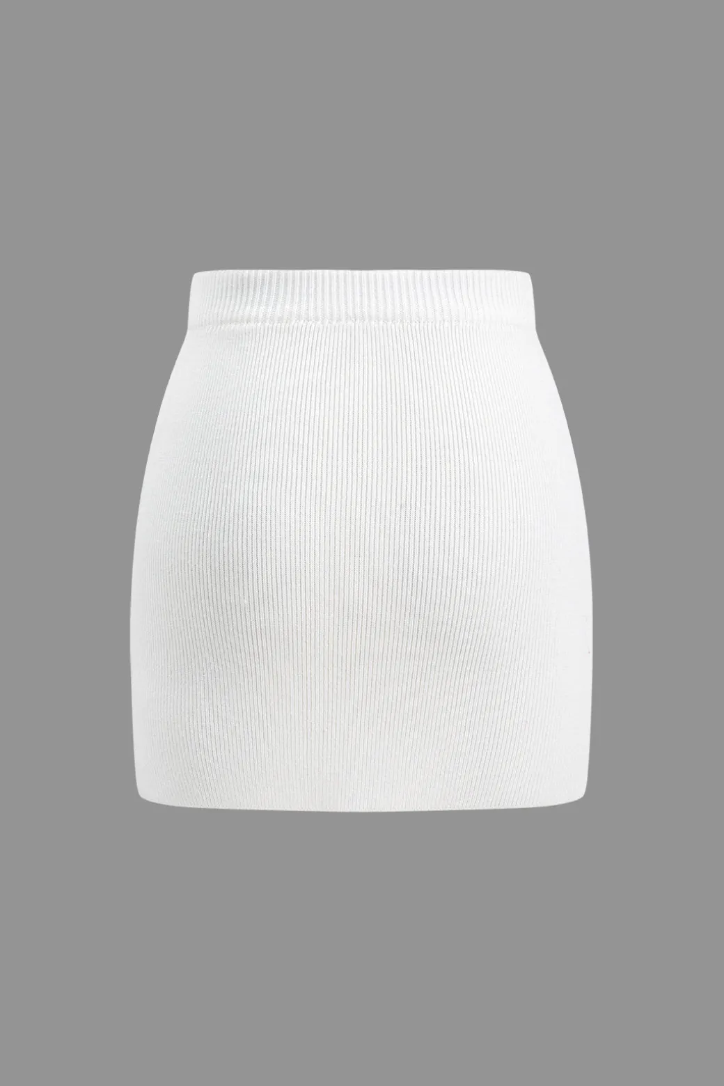 Basic Solid Knit Mini Skirt