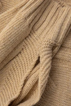Basic Solid Knit Mock Neck Long-Sleeve Top