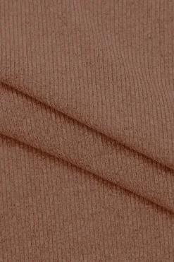 Basic Solid Knit Split Strapless Top And Shorts Set