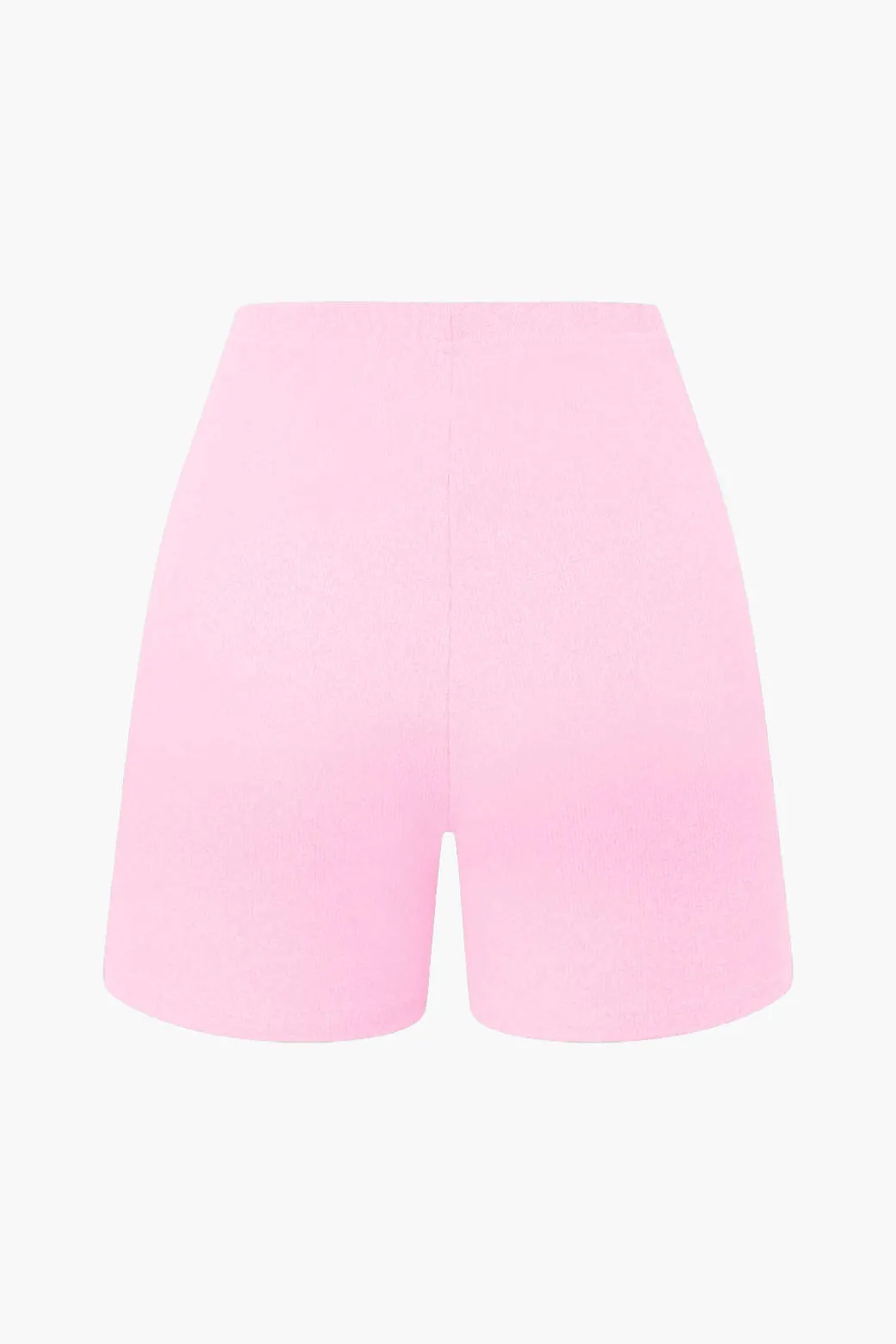 Basic Solid Knit Split Strapless Top And Shorts Set