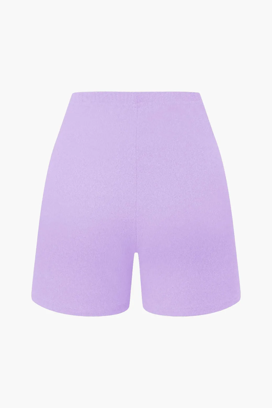 Basic Solid Knit Split Strapless Top And Shorts Set
