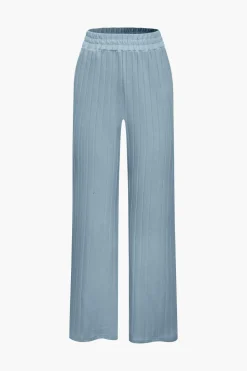 Basic Solid Knit Tank Top And High Waist Pants Set