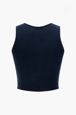 Basic Solid Knit Vest