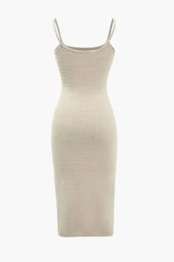 Basic Solid Mohair Slip Dress