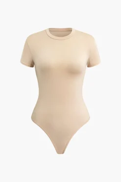 Basic Solid T-shirt Bodysuit