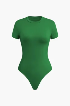 Basic Solid T-shirt Bodysuit