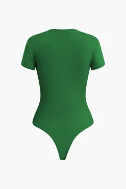 Basic Solid T-shirt Bodysuit